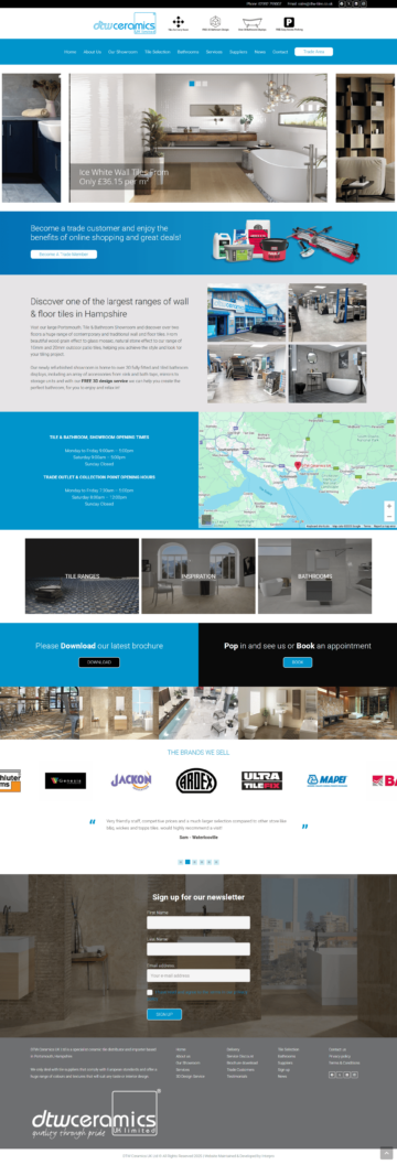 DTW Ceramics - Full Page - Web Design Portsmouth by Interpro