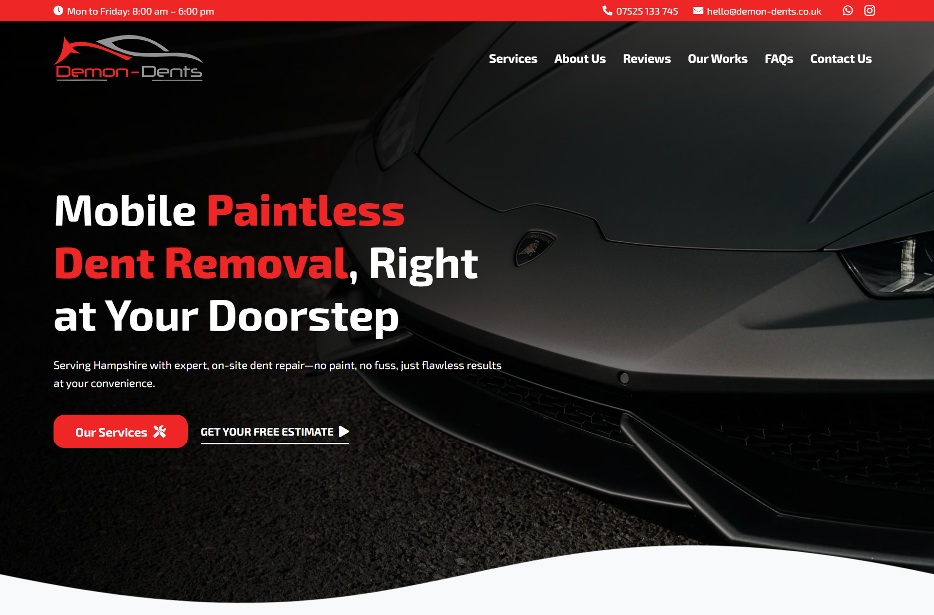 Demon-Dents-Mobile-Paintless-Dent-Removal-Hampshire-Web-Design-Souhampton-by-Interpro-Laptop-2