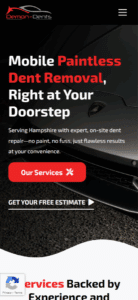Demon-Dents-Mobile-Paintless-Dent-Removal-Hampshire-Web Design Souhampton by Interpro - Mobile