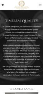 Solent Timepieces - Mobile - Web Design Portsmouth