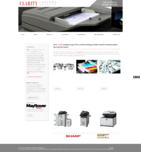 Clarity Copiers Limited Website Design by Interpro Southampton Portsmouth Hampshire